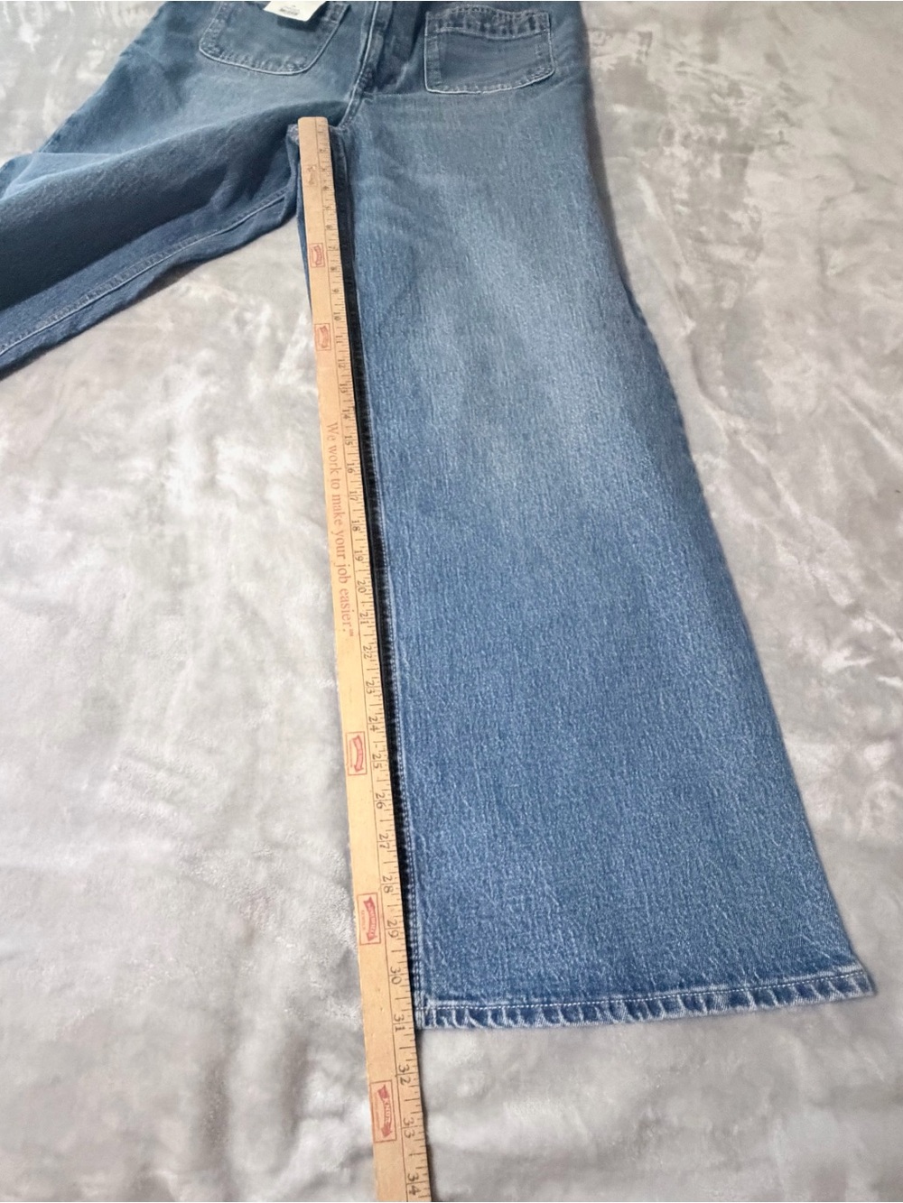 High-Rise Wide Leg Jeans in Medium Blue - Picture 10 of 11